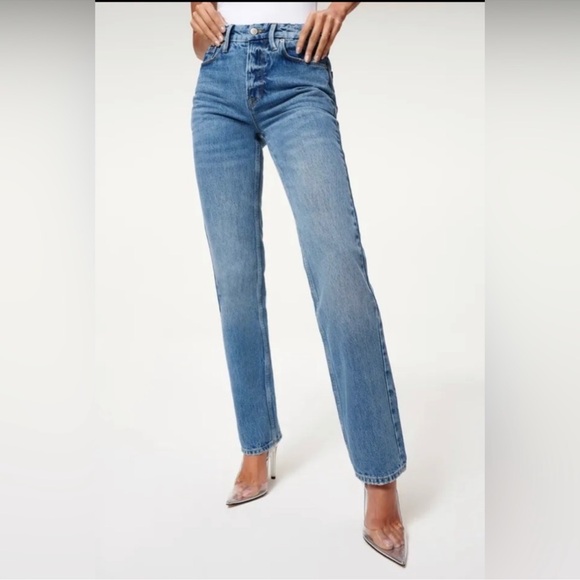 GOOD AMERICAN Icon High Rise Jeans Blue952 - Picture 3 of 13